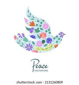 The dove of peace. A symbol of peace. Vector illustration.