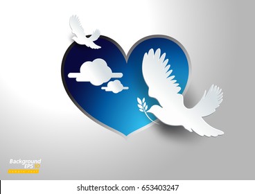 Dove Of Peace Vector Background