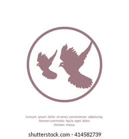 Dove of Peace vector icon