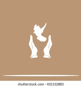 Dove of Peace vector icon