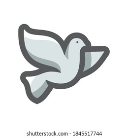 Dove of Peace Vector icon Cartoon illustration