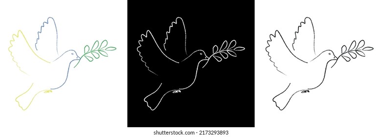 Dove of peace. Vector illustration
