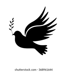 Dove Of Peace Vector Illustration, Symbols.