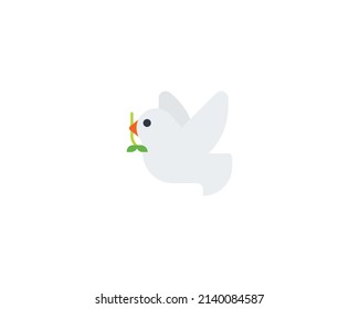 Dove of Peace vector isolated icon. Dove emoji illustration.