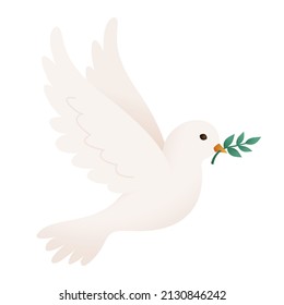 Dove of peace, white pigeon symbol of peace and freedom, Day of peace