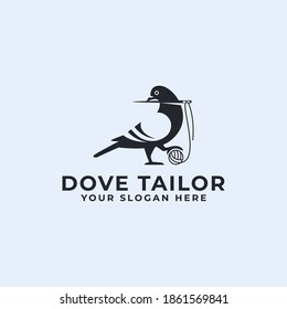 Dove or pigeon bird tailor logo