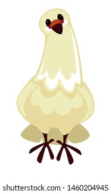 Dove or pigeon peace symbol isolated animal vector flying bird wings flight plumage purity symbolic creature with beak and claws clear plumage biology, species fauna religion and wedding ceremony