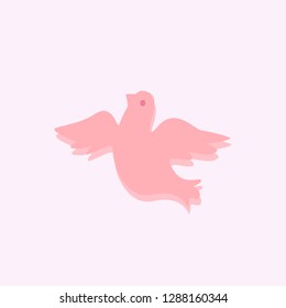 Dove Pink Dove Symbol Love Valentines Stock Vector (Royalty Free ...