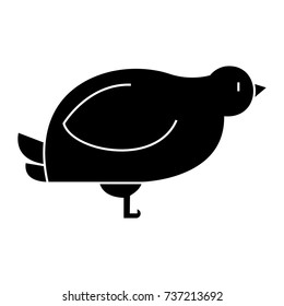 dove, quail  icon, vector illustration, sign on isolated background