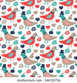 dove seamless pattern