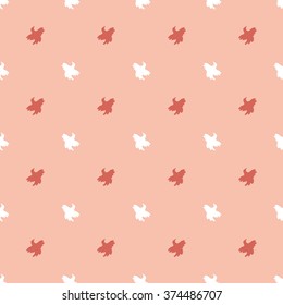 Dove seamless pattern. Design element for wedding greeting card, valentines day invitation, honeymoon postcard. Vintage style, hand drawn pen and ink