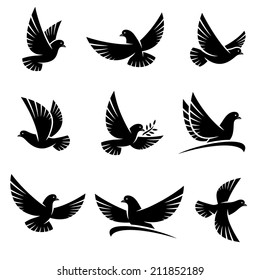 Dove set. Vector