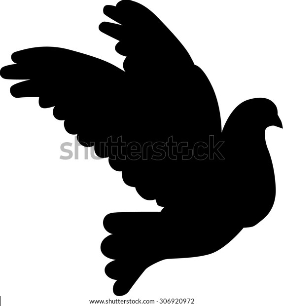 Dove Silhouette Stock Vector (Royalty Free) 306920972 | Shutterstock