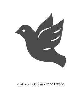 Dove Silhouette Icon Pigeon Sign Symbol Stock Vector (Royalty Free ...