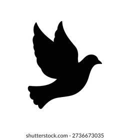 Dove silhouette icon vector illustration.








