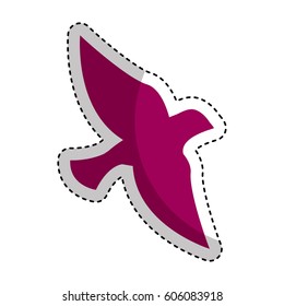 dove silhpuette isolated icon vector illustration design