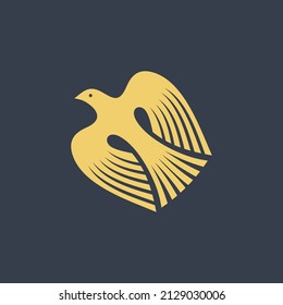 The dove is a symbol of peace, meekness and the Spirit of God. Bird logo.