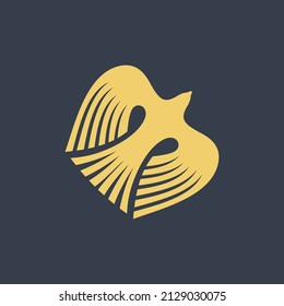The dove is a symbol of peace, meekness and the Spirit of God. Bird logo.