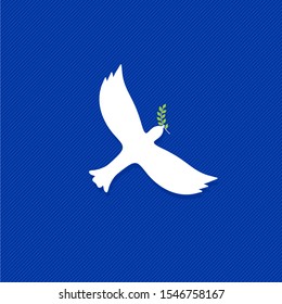 Dove, a symbol of peace and purity. The biblical symbol of the Holy Spirit.