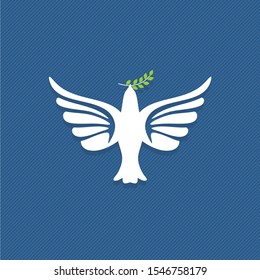 Dove, a symbol of peace and purity. The biblical symbol of the Holy Spirit.