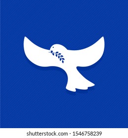 Dove, a symbol of peace and purity. The biblical symbol of the Holy Spirit.