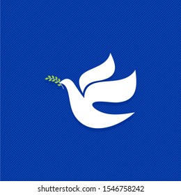 Dove, a symbol of peace and purity. The biblical symbol of the Holy Spirit.