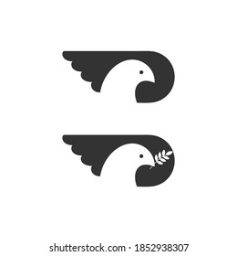Dove, a symbol of peace and purity. The biblical symbol of the Holy Spirit.