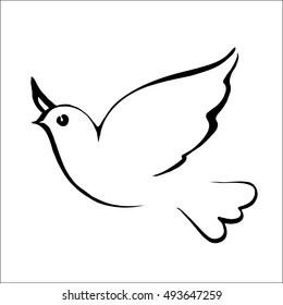 dove symbol of peace vector