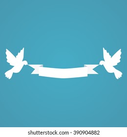 Dove with tape vector illustration