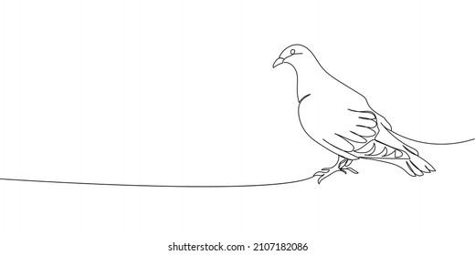 Dove, turtle dove, pigeon continuous line drawing. One line art of time of love, birds, relationship, lovers, wings, fly, ease, feelings, crow, jay, good, symbolism.