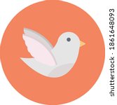 dove vector flat colour icon
