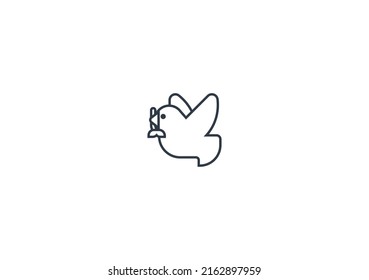 Dove Vector Flat Emoticon Isolated Dove Stock Vector (Royalty Free ...