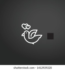 Dove vector icon. Dove concept stroke symbol design. Thin graphic elements vector illustration, outline pattern for your web site design, logo, UI. EPS 10.