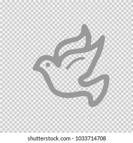 Dove vector icon eps 10. Bird simple isolated logo pictogram.