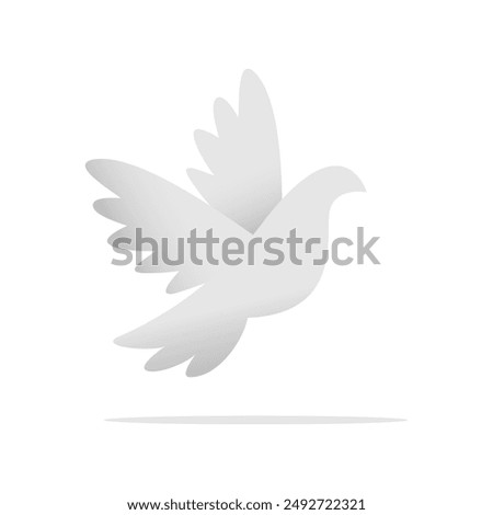 Dove vector icon. Dove illustration. Peace dove. Doves of peace. Flying pigeon. 
