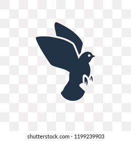 Dove vector icon isolated on transparent background, Dove transparency concept can be used web and mobile