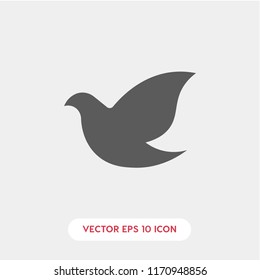 Dove vector icon. Linear style sign for mobile concept and web design. Dove and pigeon symbol logo illustration. vector graphics - Vector.