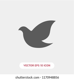 Dove vector icon, pigeon symbol. Linear style sign for mobile concept and web design. Dove and pigeon symbol logo illustration. vector graphics - Vector.