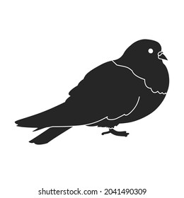 Dove vector icon.Black vector icon isolated on white background dove.