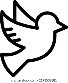 dove Vector illustration on a transparent background.Premium quality symbols.Thin line vector icon for concept and graphic design.