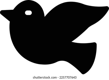 ilustración de dove Vector en un fondo transparente. Símbolos de calidad superior. Iconos vectoriales de glifos para diseño de conceptos y gráficos. 
