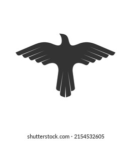 Dove vector illustration. Pigeon. Logo in the form of a bird, a symbol of the world, the image of God's Spirit.