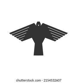 Dove vector illustration. Pigeon. Logo in the form of a bird, a symbol of the world, the image of God's Spirit.