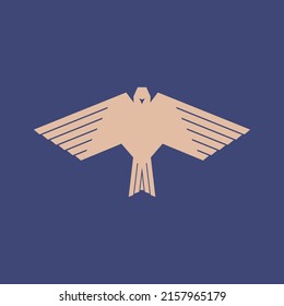 Dove vector illustration. Pigeon. Logo in the form of a bird, a symbol of the world, the image of God's Spirit.
