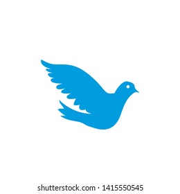 Dove vector. Isolated blue icon