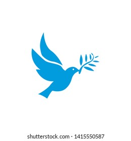 Dove vector. Isolated blue icon