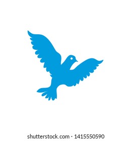 Dove vector. Isolated blue icon