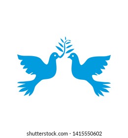 Dove vector. Isolated blue icon