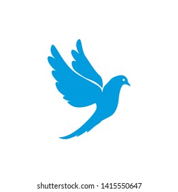Dove vector. Isolated blue icon