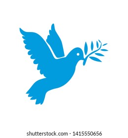 Dove vector. Isolated blue icon